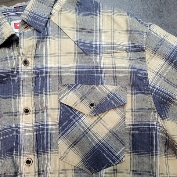 Wrangler Western Style Plaid Button-up Shirt Men's Size XL - Picture 4 of 14